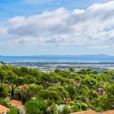Mont Des Oiseaux Piscine Vue Panoramique Mer Grande Terrasse Hyères