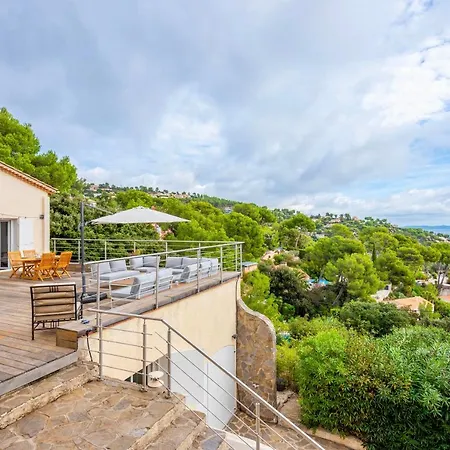 Villa Mont Des Oiseaux Piscine Vue Panoramique Mer Grande Terrasse Hyères